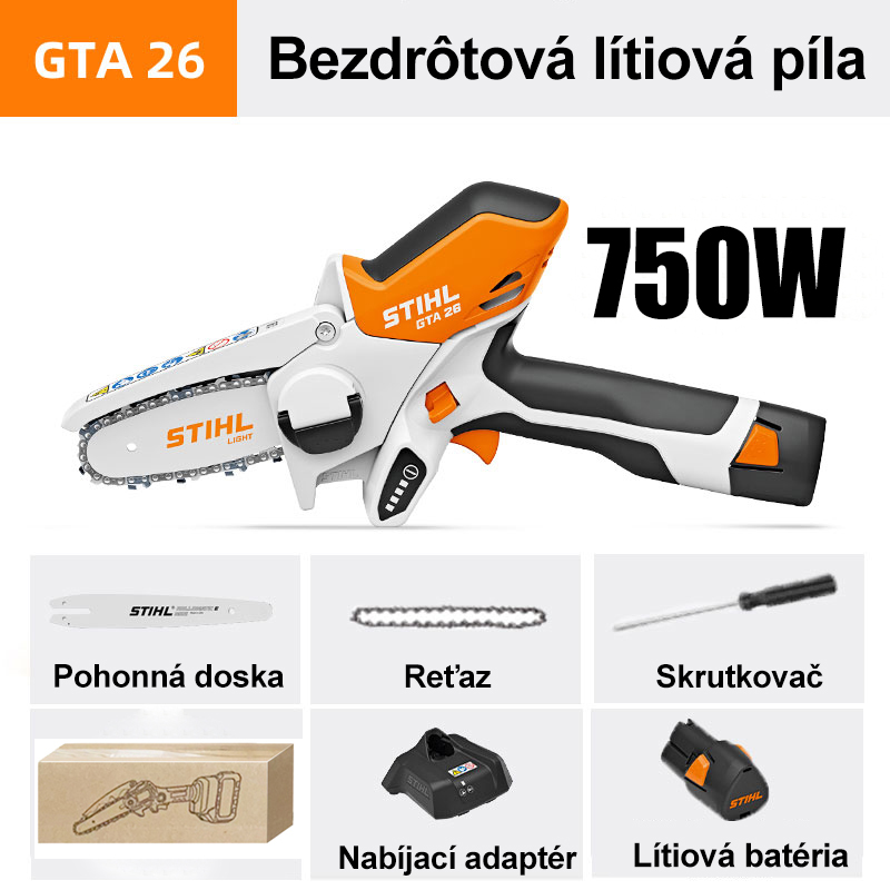 Pila GTA26 Li-Ion [750 W] + 1x baterie Li-lon (3 hodiny) + 1x nabíječka + řídící deska + řetěz